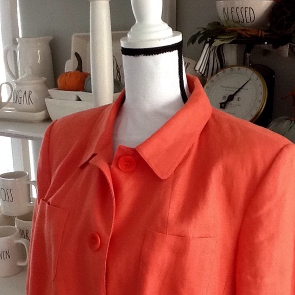 Talbots Woman Irish linen jacket sz 12W - Picture 1 of 7